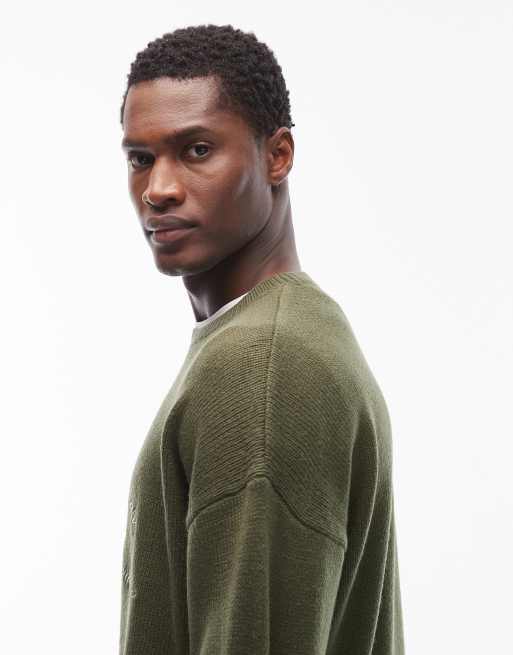 ASOS DESIGN - Maglione comodo verde con scritta Merry Christmas Ya Filthy Animal, 4 di 5