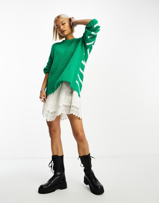 ASOS DESIGN - Maglione girocollo a righe sul retro, 4 di 4