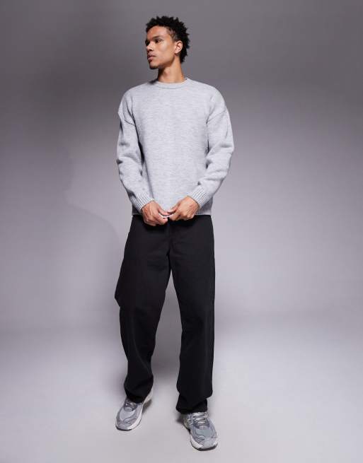 ASOS DESIGN - Maglione girocollo comodo grigio, 2 di 5