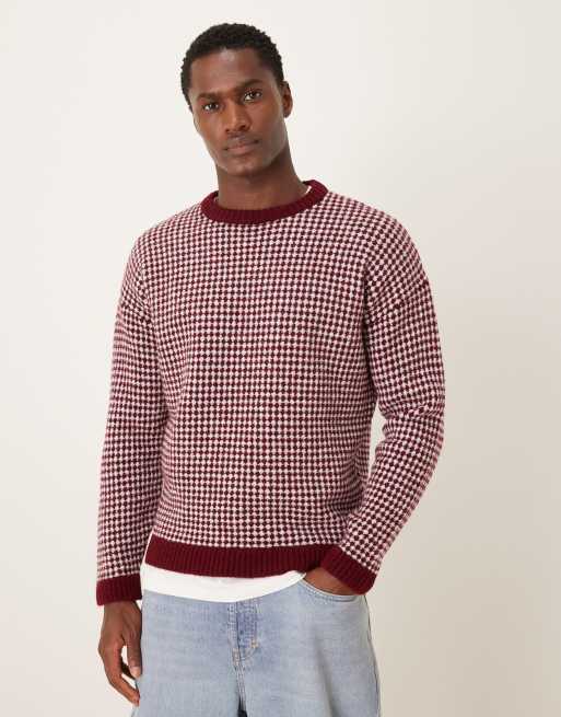 ASOS DESIGN - Maglione girocollo vestibilità comoda color bordeaux