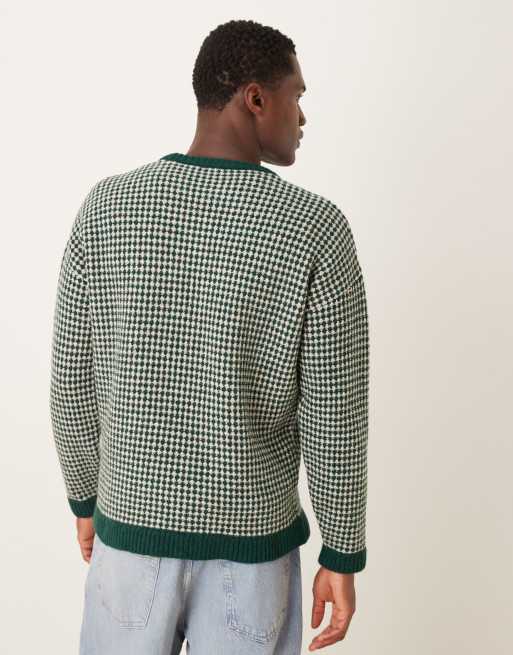 ASOS DESIGN - Maglione girocollo vestibilità comoda verde a righe, 3 di 5