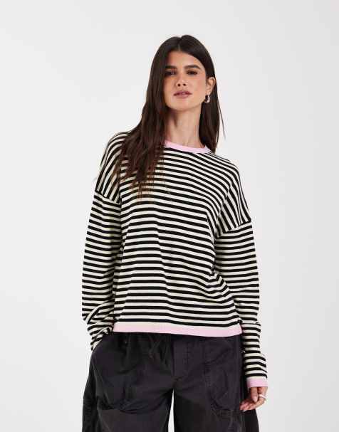 ASOS DESIGN maglione lavorato a maglia a righe gialle e nere - view 1