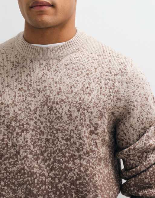 ASOS DESIGN maglione lavorato a maglia comodo girocollo marrone, 4 di 10