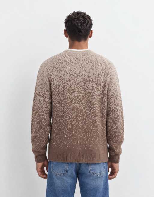 ASOS DESIGN maglione lavorato a maglia comodo girocollo marrone, 9 di 10