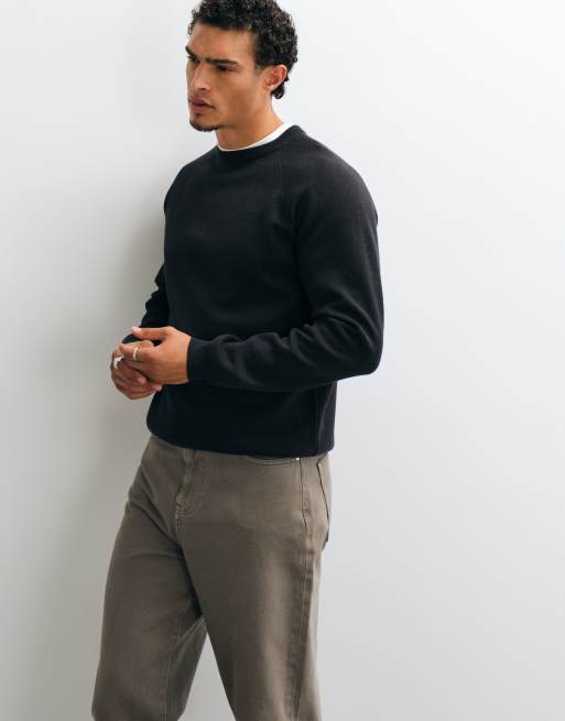 ASOS DESIGN maglione lavorato a maglia morbido e comodo nero, 4 di 5