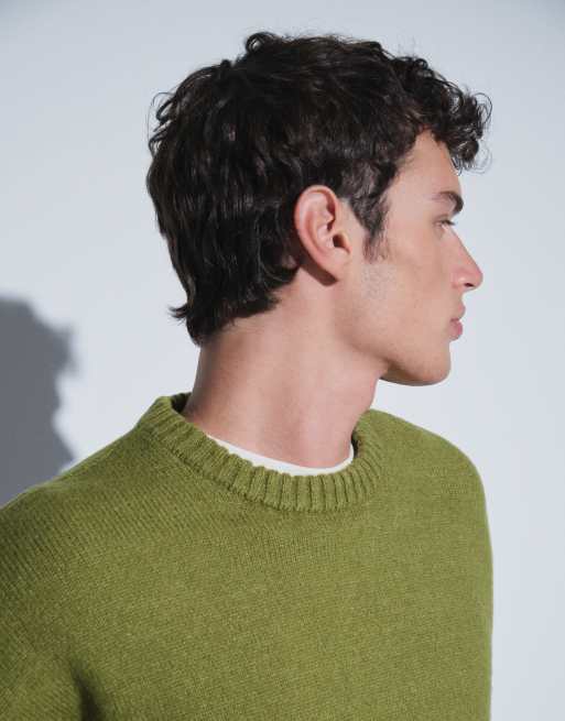ASOS DESIGN maglione lavorato a maglia super oversize in mélange verde lime, 3 di 5