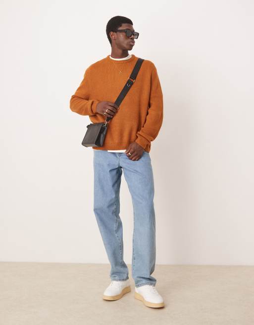 ASOS DESIGN - Maglione morbido oversize spazzolato color ruggine, 3 di 4