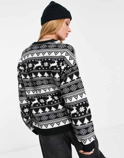 ASOS DESIGN - Maglione natalizio in motivo Fair Isle, 2 di 4