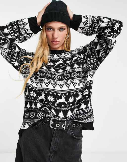 ASOS DESIGN - Maglione natalizio in motivo Fair Isle, 4 di 4
