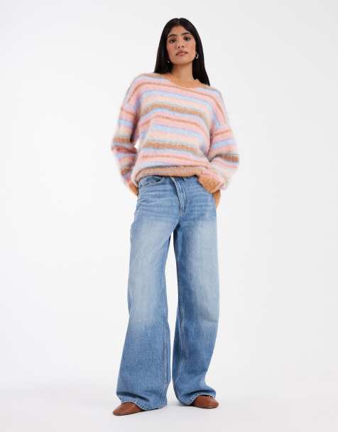ASOS DESIGN - Maglione oversize a righe multicolore - view 1