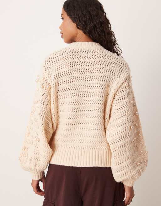 ASOS DESIGN - Maglione oversize decorato con cuciture, 4 di 4