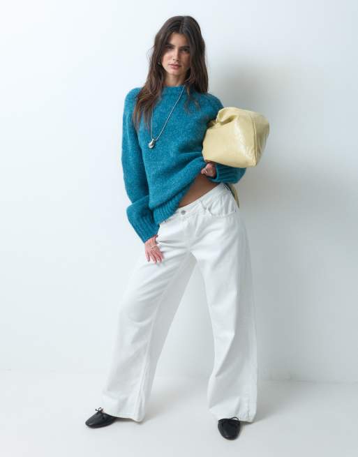 ASOS DESIGN - Maglione oversize soffice verde-azzurro, 2 di 4