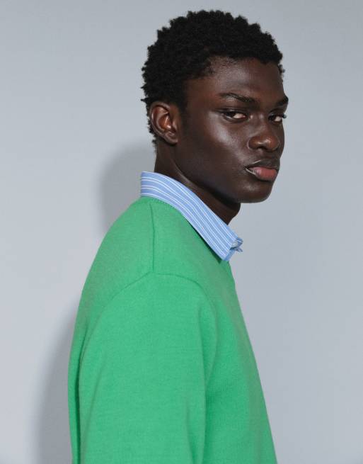 ASOS DESIGN - Maglione oversize verde con scollo a V, 5 di 5
