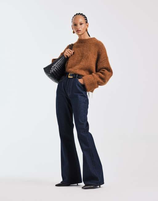 ASOS DESIGN - Maglione spesso in lana d'alpaca premium color toffee, 2 di 4