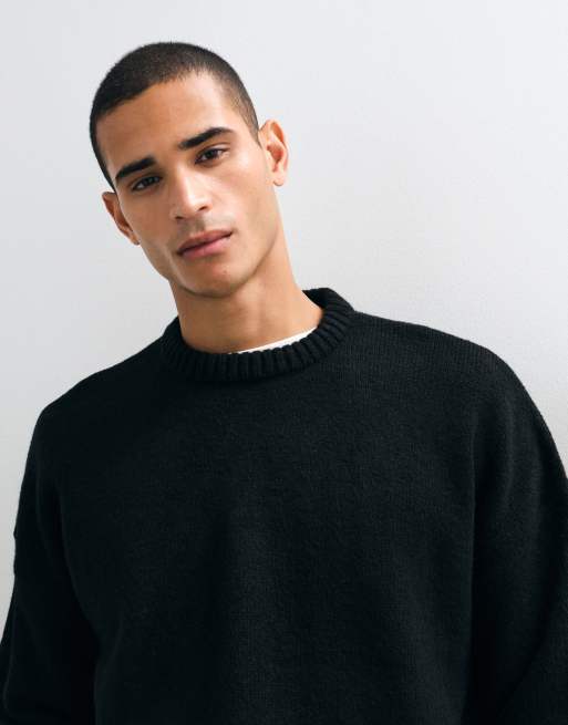 ASOS DESIGN maglione super oversize lavorato a maglia nero, 3 di 10