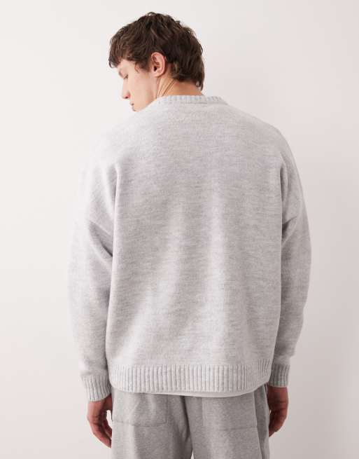 ASOS DESIGN - Maglione super oversize squadrato grigio, 3 di 5