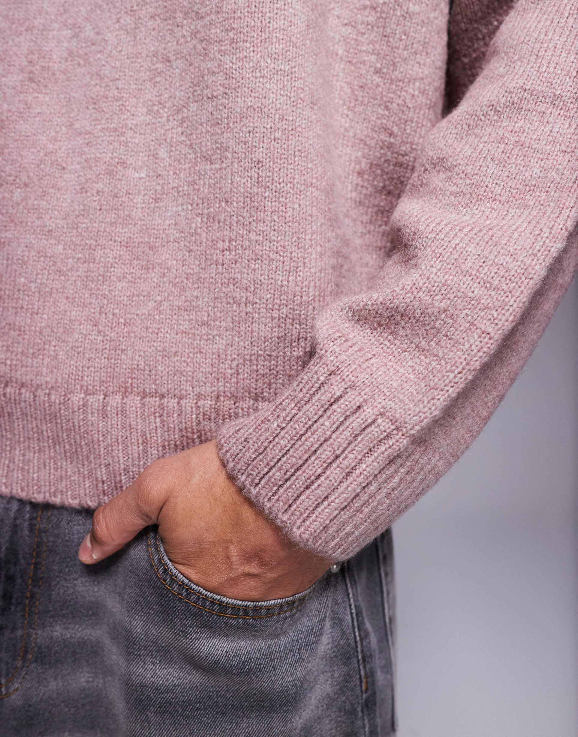 ASOS DESIGN - Maglione super oversize squadrato rosa