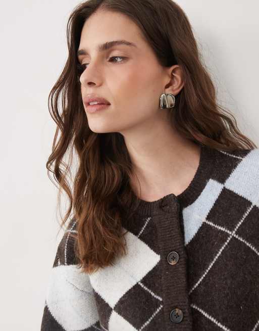 ASOS DESIGN maglione trasparente con scollo a barchetta, maniche a pipistrello e polsini, turchese, 3 di 4