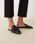 [ASOS DESIGN] ASOS DESIGN Magnet loafer mules in black croc 39 BLACK CROC