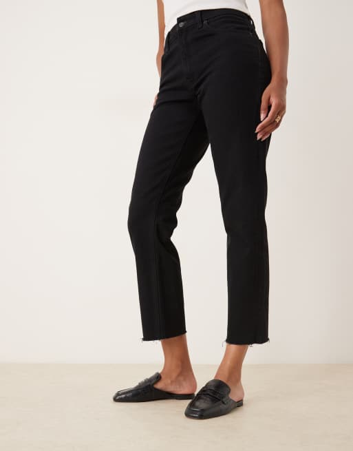ASOS DESIGN Magnet loafer mules in black croc