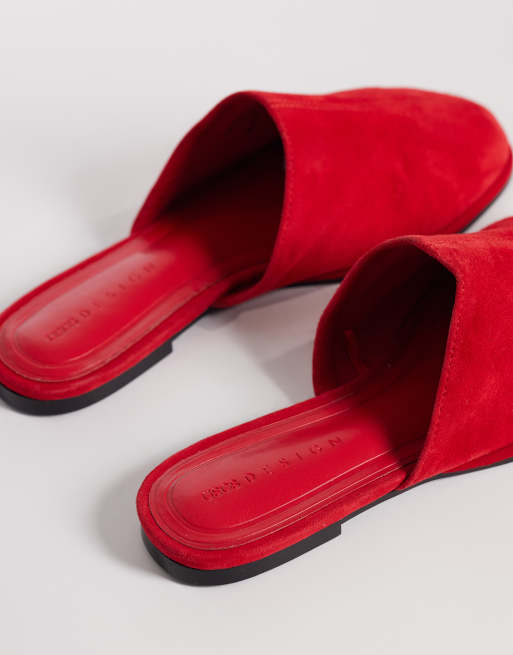 ASOS DESIGN - Magnolia - Mules en daim de qualité supérieure - Rouge, 3 de 4