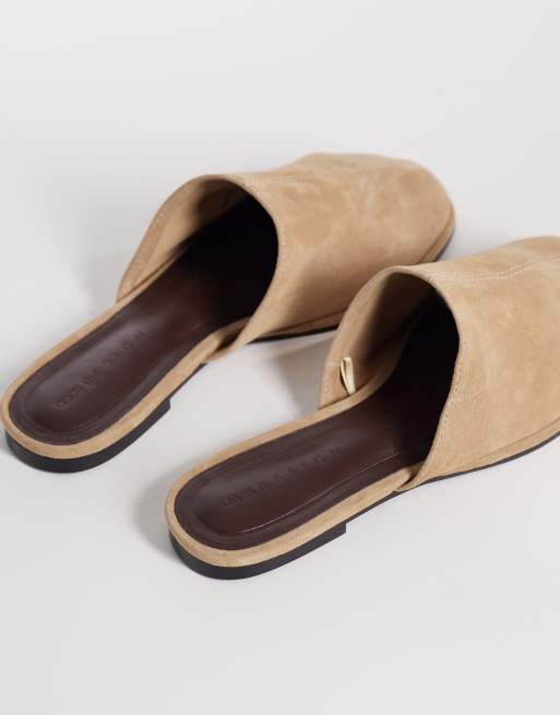 ASOS DESIGN - Magnolia - Premium - Sandfarvede mules i ruskind, 2 af 4