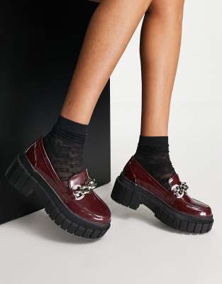 asos burgundy loafers