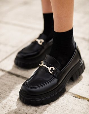 ASOS DESIGN Magnus chunky loafers in black | ASOS