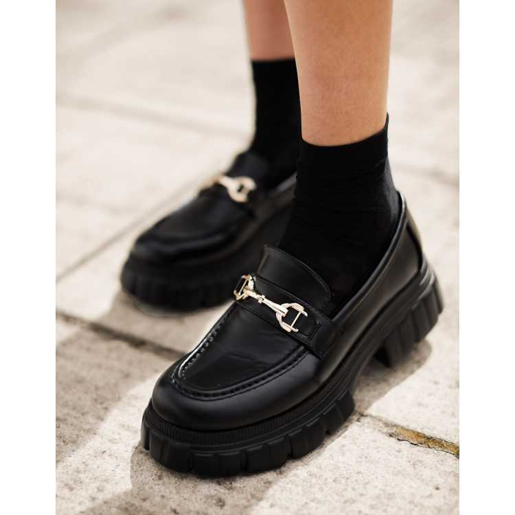 ASOS DESIGN Magnus chunky loafers in black