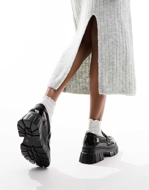 ASOS DESIGN - Magnus - Sorte chunky loafers i lak, 2 af 4