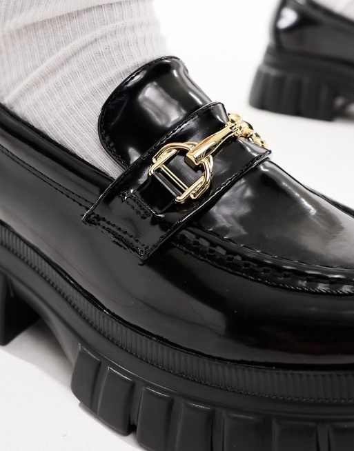 ASOS DESIGN - Magnus - Sorte chunky loafers i lak, 3 af 4