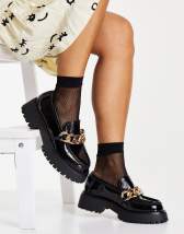 asos design monster chunky loafers in black