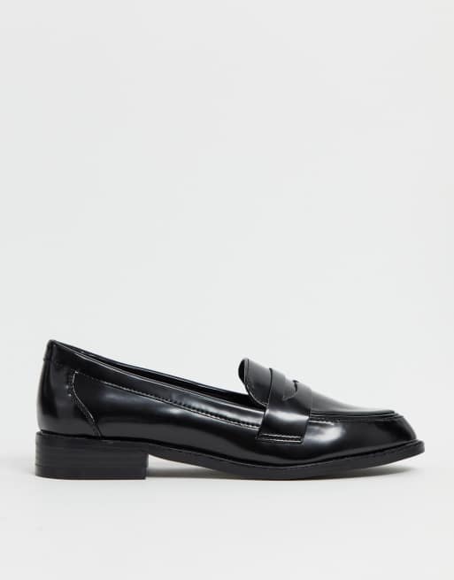 ASOS DESIGN - Mail - Sorte flade sko i loafer-stil