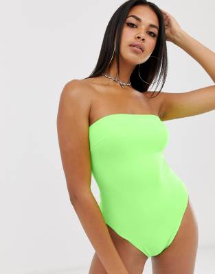 maillot de bain vert fluo