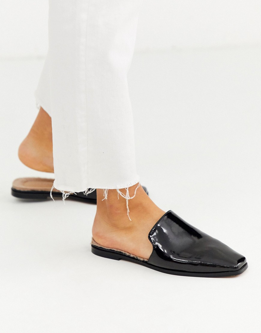 ASOS DESIGN – Mainstream – Svarta sandaler med öppne häl