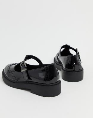 black chunky mary janes