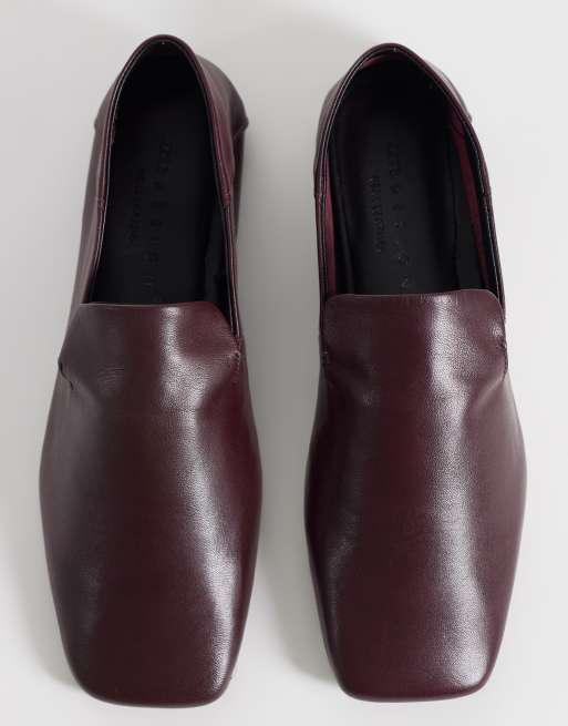 ASOS DESIGN Malachi slipper style shoes in burgundy leather, 2 of 4