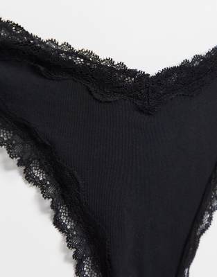 string taille haute coton