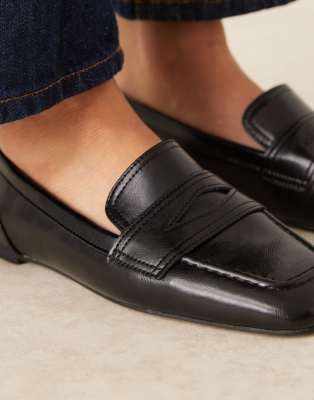 Asos Design Malta Loafers In Black