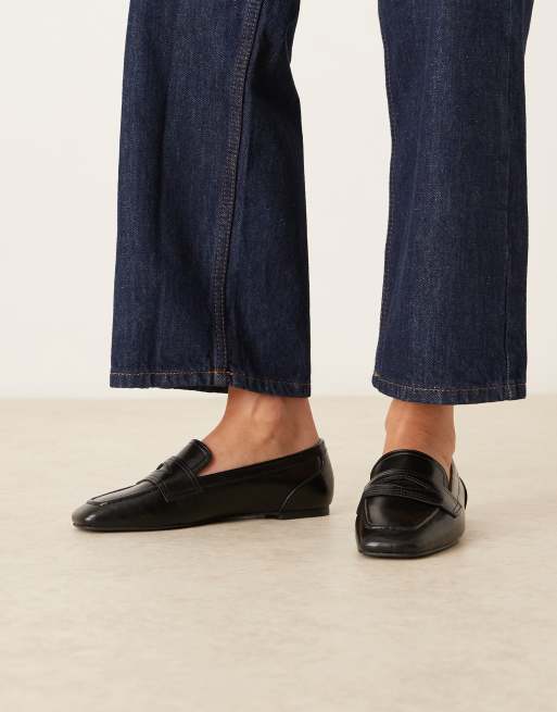 ASOS DESIGN Malta loafers in black