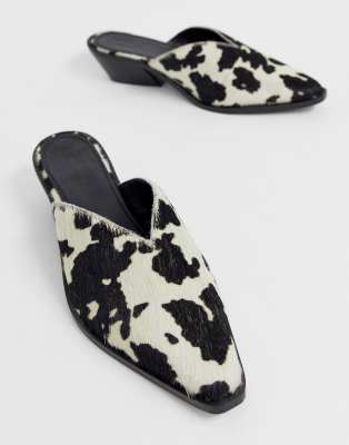 cow print mules