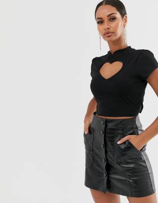 cut out collar top