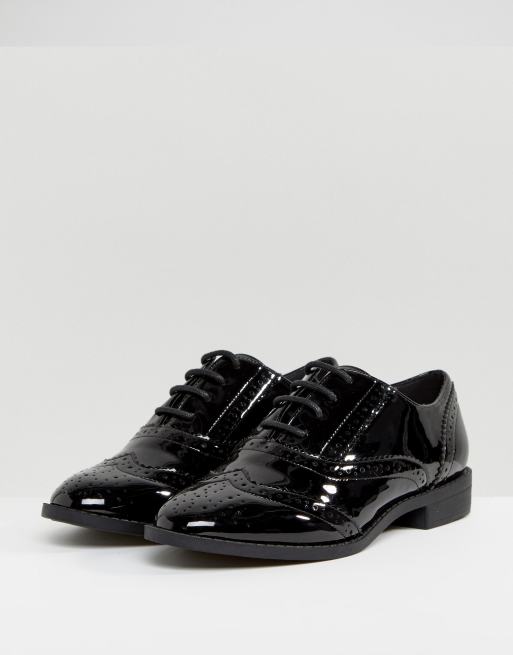 Asos manic flat brogues on sale