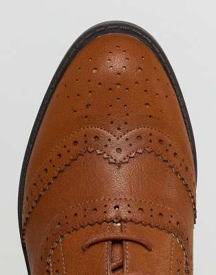 asos design manic flat brogues