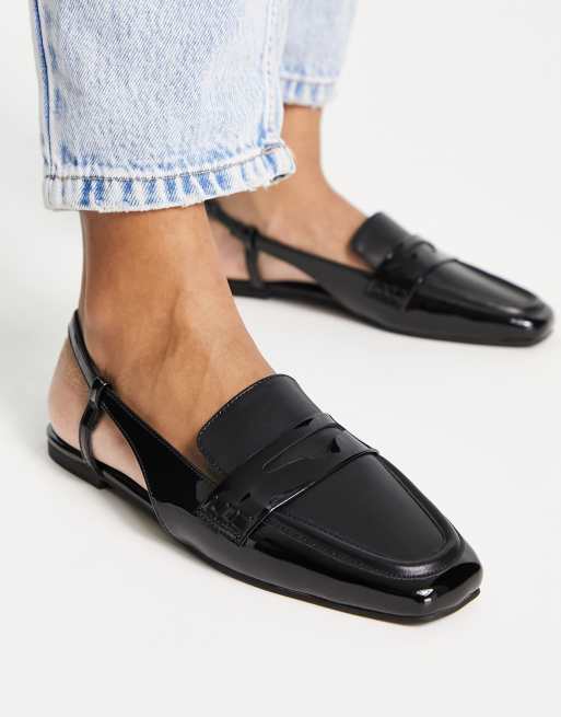 Slingback loafers hot sale leather