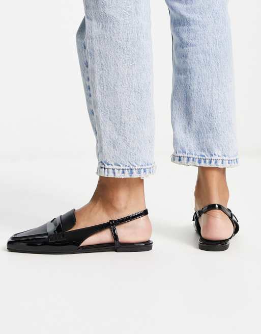 Black slingback clearance loafers