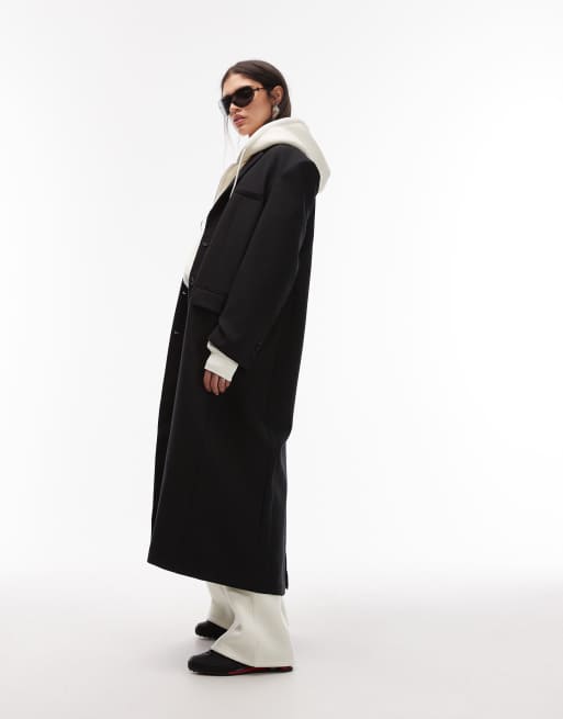 ASOS DESIGN - Mannelijke elegante lange blazer met schoudervullingen in zwart, 4 van 4
