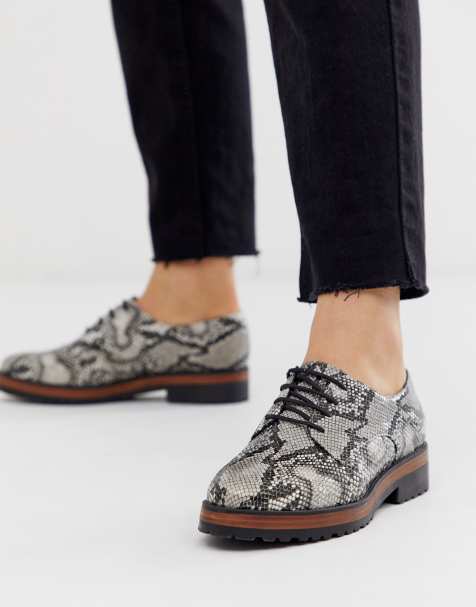 ASOS DESIGN - Manner - Chaussures plates à lacets - Serpent