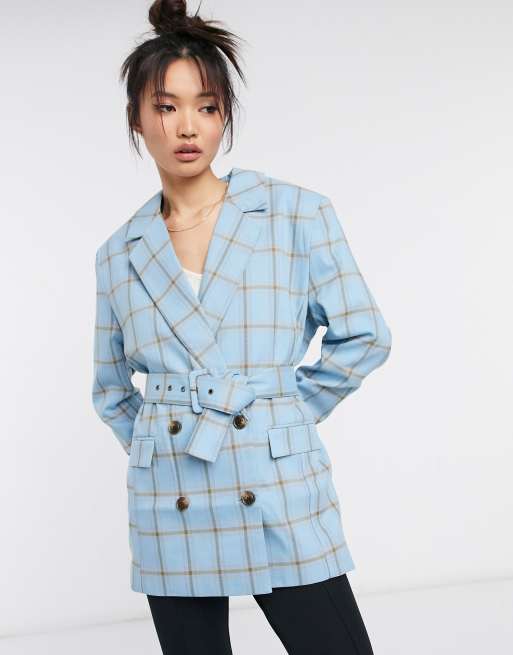 Asos hot sale check blazer