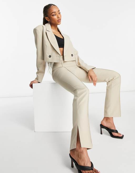 Split Side Slim Fit Dress Pants